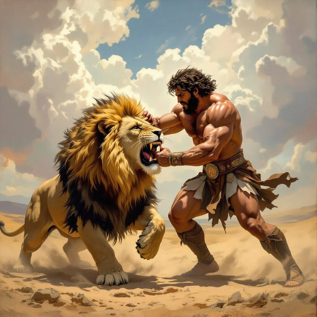 samson-fighting-the-lion